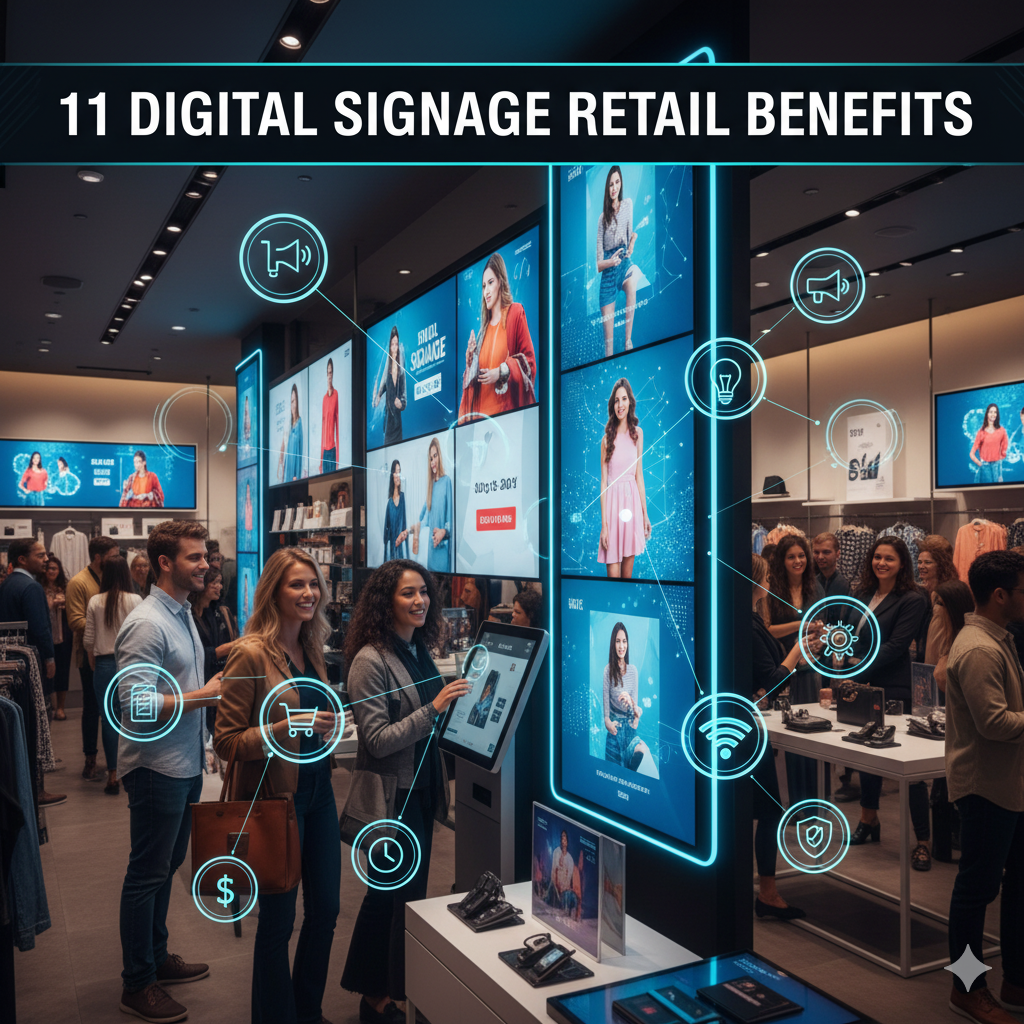 11 Digital Signage Retail Benefits