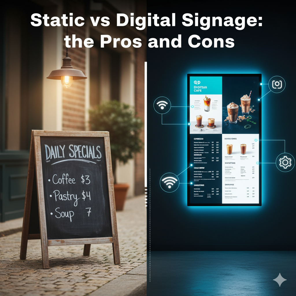 Static vs Digital Signage: The Pros and Cons