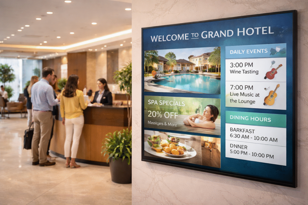 What Is Digital Signage for Hotels? - ScreensHub